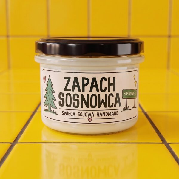 ZAPACH SOSNOWCA – ręcznie robiona świeczka sojowa