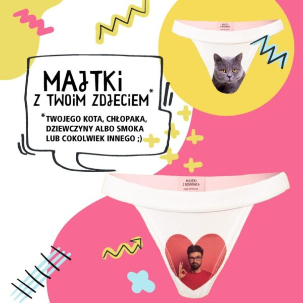 MAJTKI Z TWOIM ZDJĘCIEM – TANGA – wycięte figi