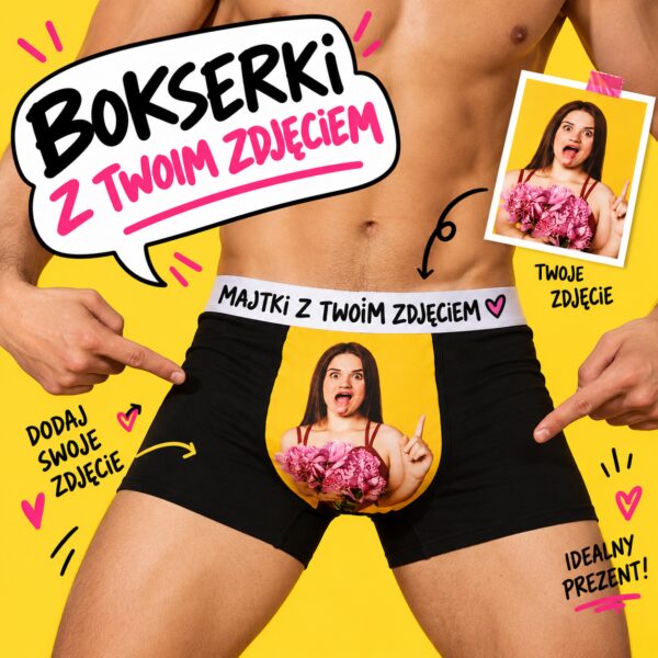 Bokserki męskie z Twoim zdjęciem – bawełniane