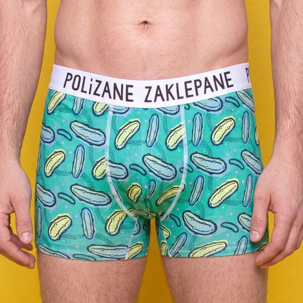 Polizane zaklepane – Bokserki z bawełny – ogórki
