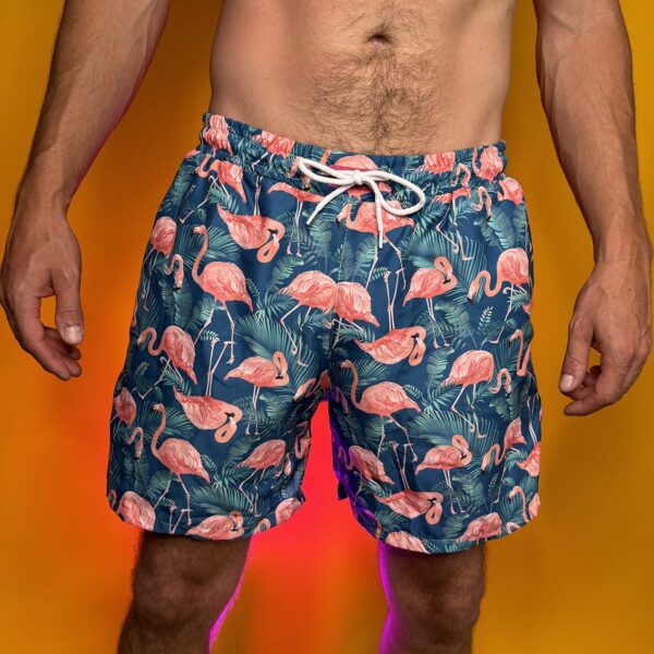 Majtki do kąpania – flamingi – spodenki do pływania