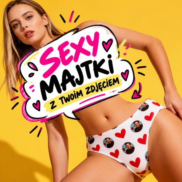 Majtki z Twoją Twarzą  – Sexy Figi – serca