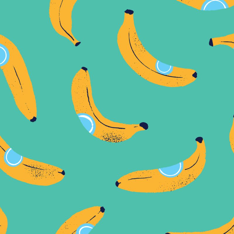 Uwaga Ślisko – figi z bawełny – bananki