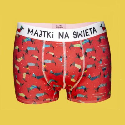 Majtki na Święta – bokserki bawełniane – Jamniczki