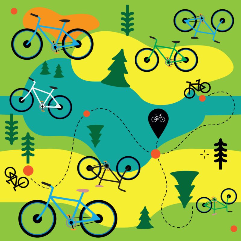 Enjoy your ride – bokserki bawełniane – kolorowe rowerki