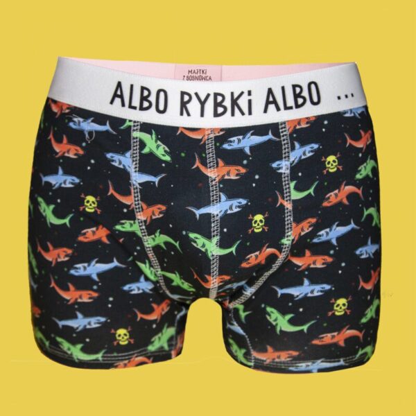 Albo rybki albo… – Bokserki z bawełny – rekiny