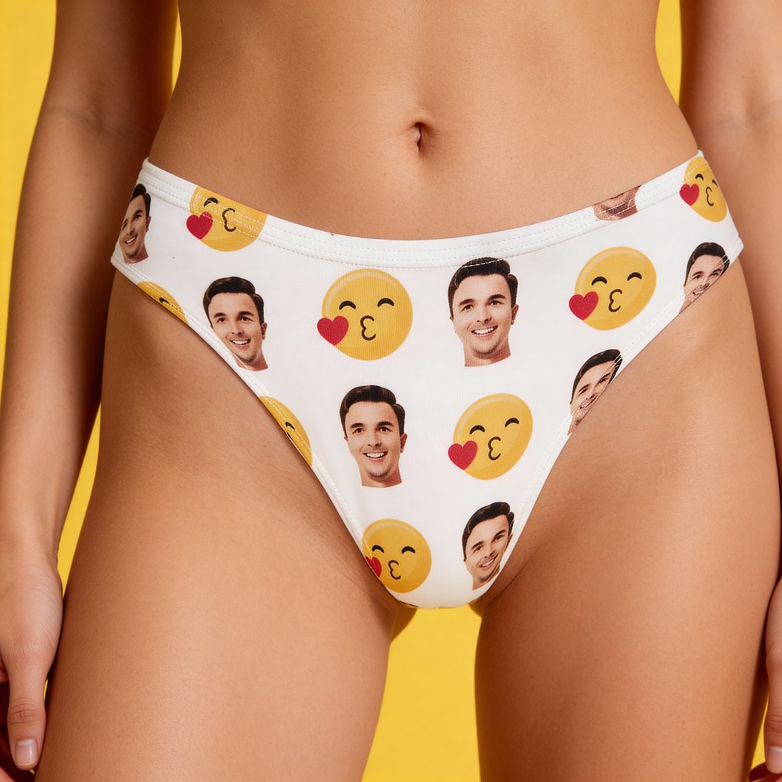 Majtki z Twoją Twarzą - Sexy Figi - emotka całus