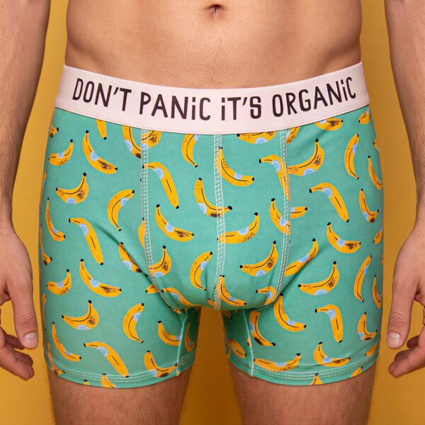 Don’t Panic It’s Organic – bokserki z bawełny – bananki