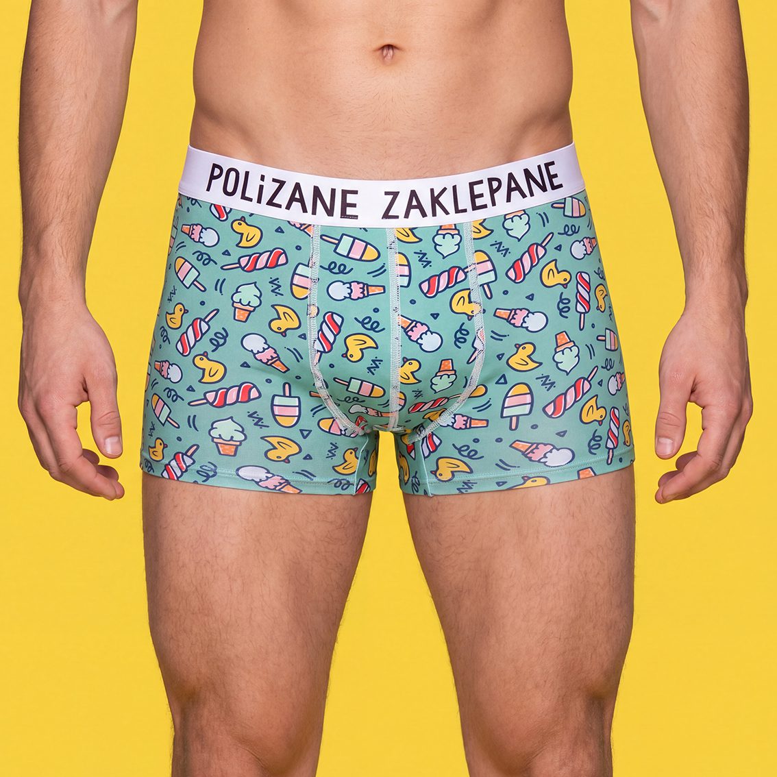 Polizane zaklepane - bokserki z bawełny - lody - obrazek 6