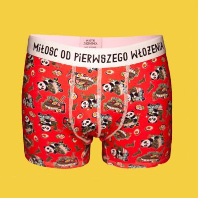 Miłość od pierwszego włożenia – Bokserki z bawełny – ramen & panda