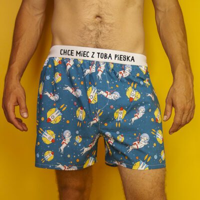 Chcę mieć z tobą pieska – luźne szorty 100% bawełna