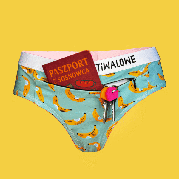 Majtki z sekretną kieszonką – damskie – FESTiwalowe banany