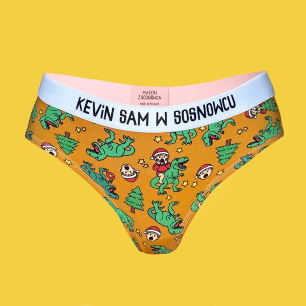 Kevin sam w Sosnowcu – figi z bawełny – dino
