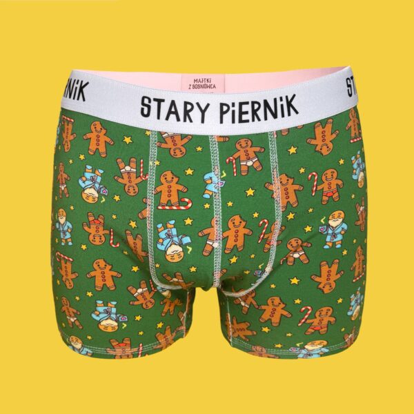 Stary piernik – Bokserki z bawełny – zielone