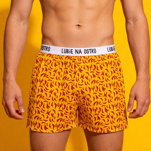 Lubię na ostro – luźne bokserki – papryczki