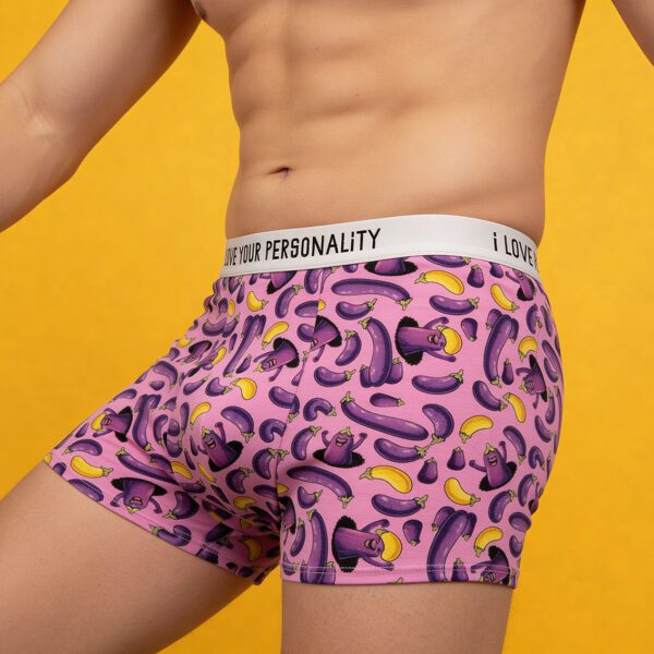 I love your personality – bokserki bawełniane – bakłażany