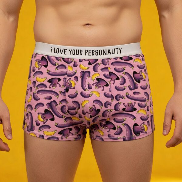 I love your personality – bokserki bawełniane – bakłażany