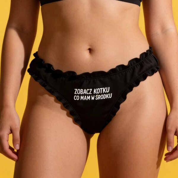 Zobacz kotku co mam w środku – figi bambusowe – falbanki – czarne