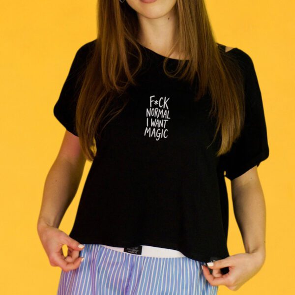 F*ck normal I want magic – koszulka – czarna