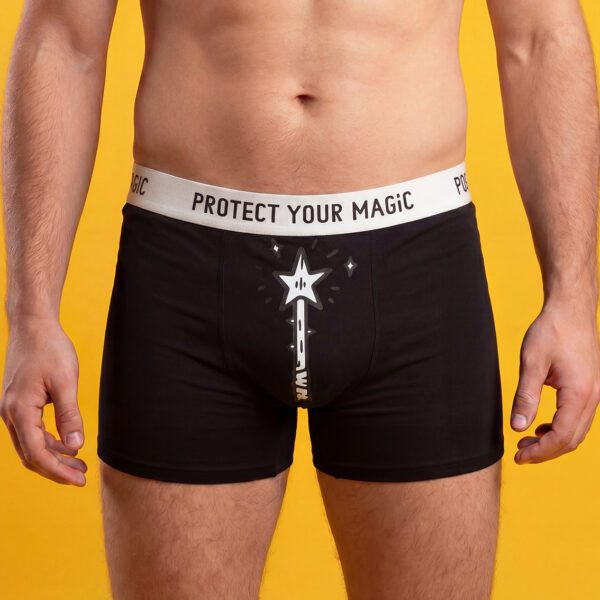 Protect Your magic – bokserki bawełniane – magiczna różdżka