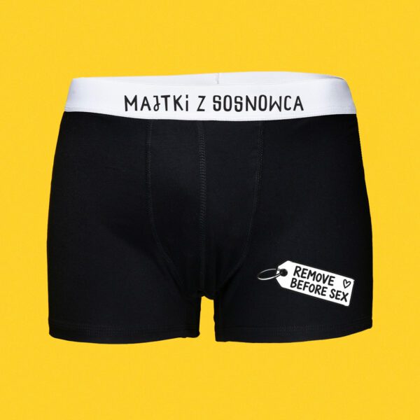 Majtki z Sosnowca – bambusowe męskie – REMOVE BEFORE SEX
