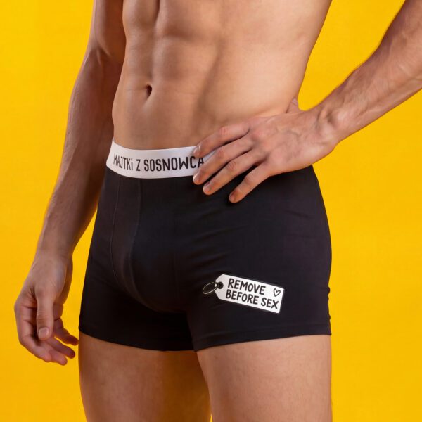 Majtki z Sosnowca – bambusowe męskie – REMOVE BEFORE SEX