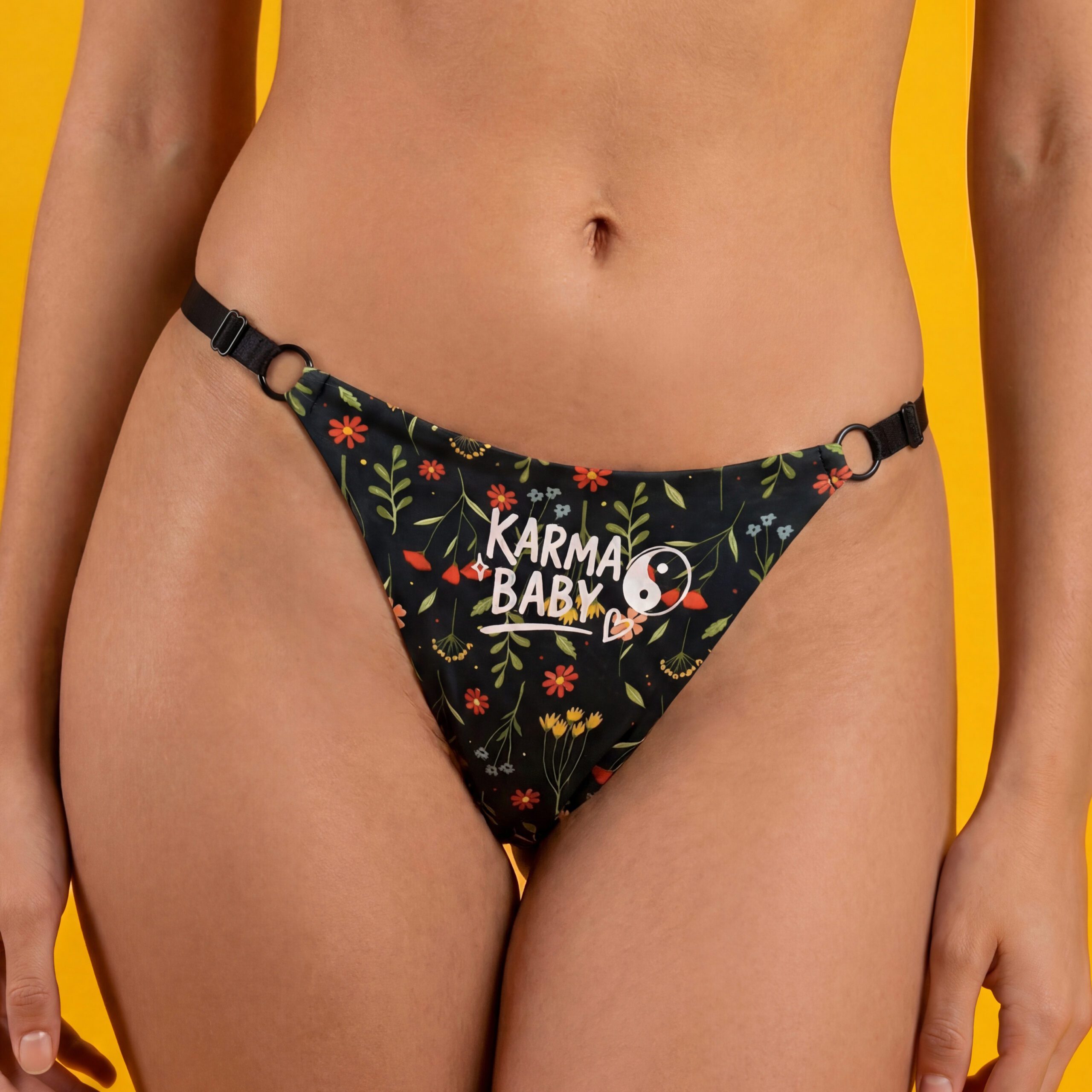 STRINGI bawełniane - z regulacją po bokach - karma baby