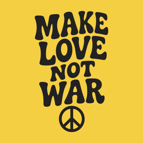 MAKE LOVE NOT WAR – majtki bambusowe – falbanki – czarne