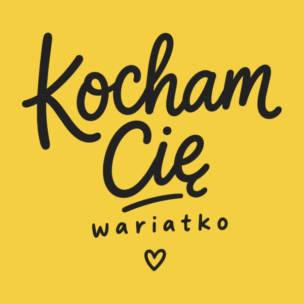 Kocham Cię (wariatko) – majtki bambusowe – falbanki – czarne