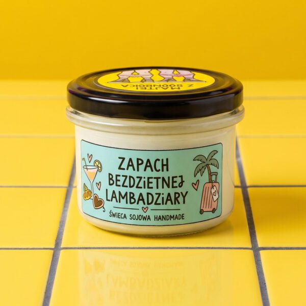 ZAPACH BEZCIETNEJ LAMBADZIARY – ręcznie robiona świeczka sojowa