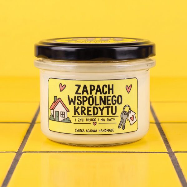 Zapach wspólnego kredytu – ręcznie robiona świeczka sojowa